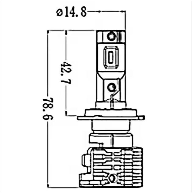 LED H7 12V 7000K