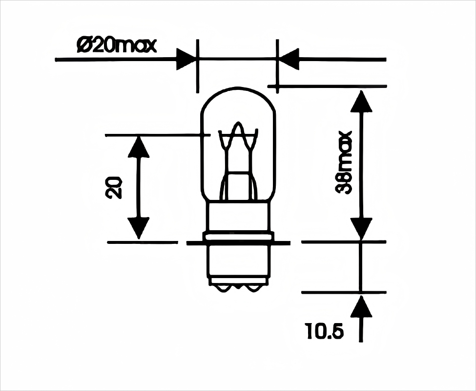 MT 12V25/25W P15d-25-1