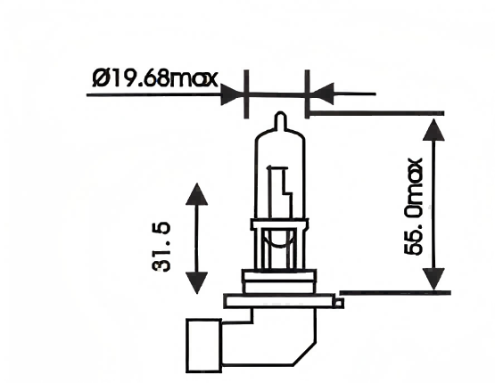 HB3(9005) Halogen Bulb 12V65W P20d