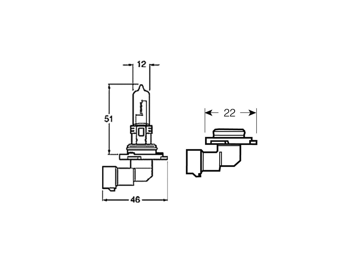 HIR2(9012) Halogen Bulb 12V55W Px22d