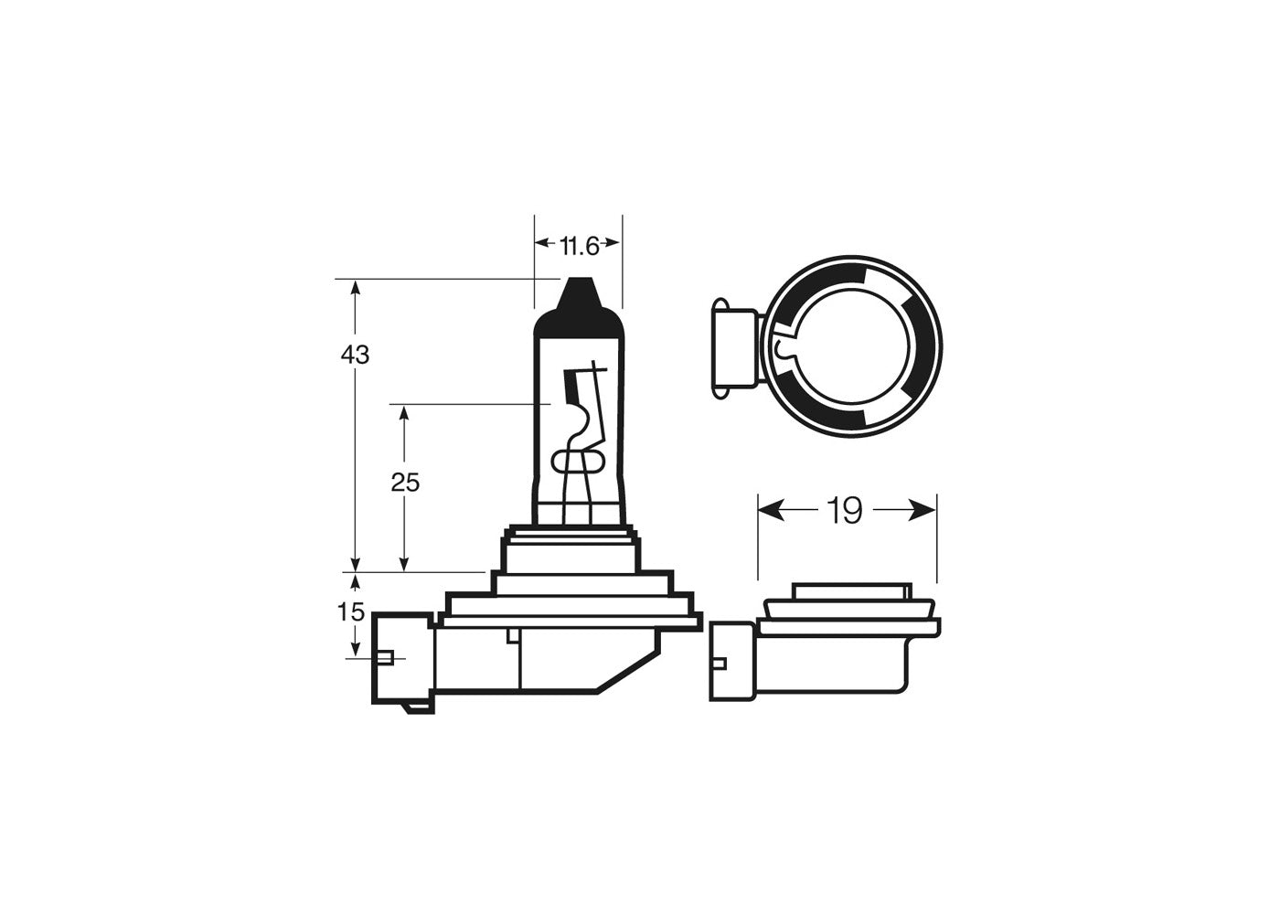 H11 24V70W PGJ19-2