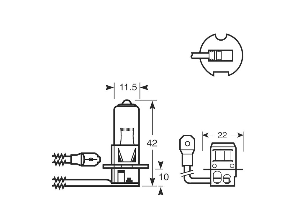 H3 Halogen Bulb Super White