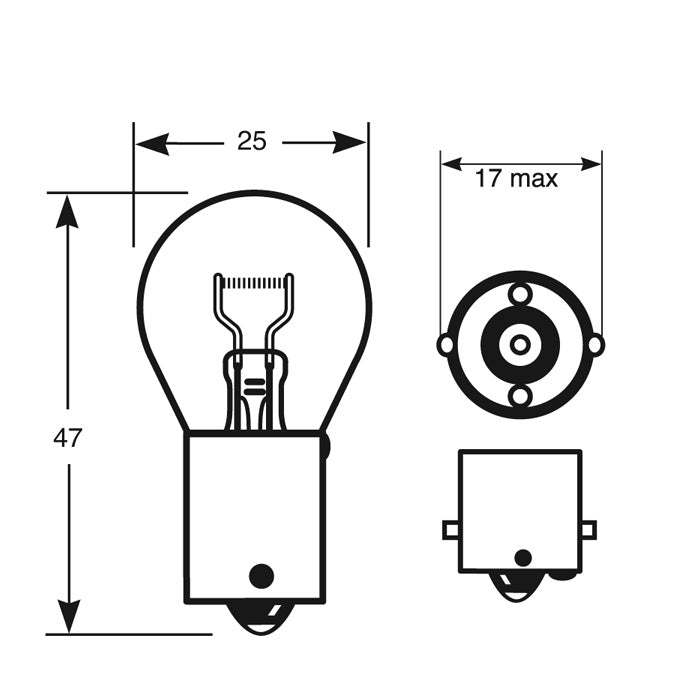 PY21W BA15s AMBER